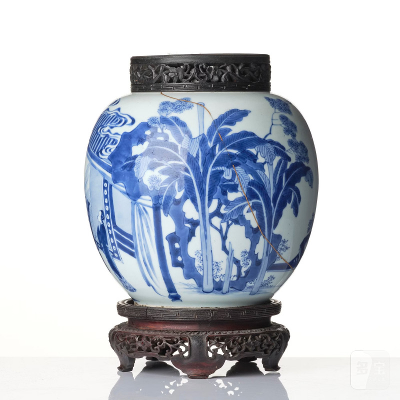 A blue and white jar, - 图4